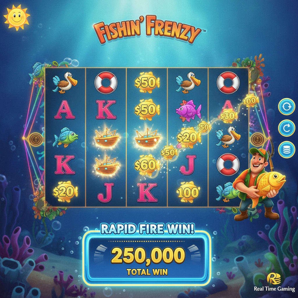 Fishin' Frenzy Win Stepper Rapid Fire